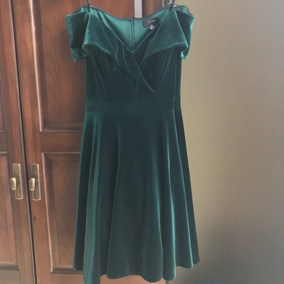 Velvet Off-The-Shoulder Dress - Picture 2 of 4